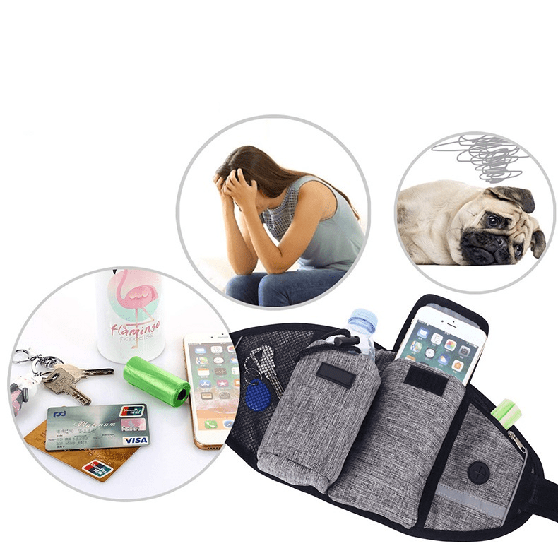 Dogs and Cats Boutique 10 Dog Training Leash Waist Bag Hands-Free Outdoor Pet Running Walking Leash Portable Dog Food Water Cup Storage Bags (To Get Done)