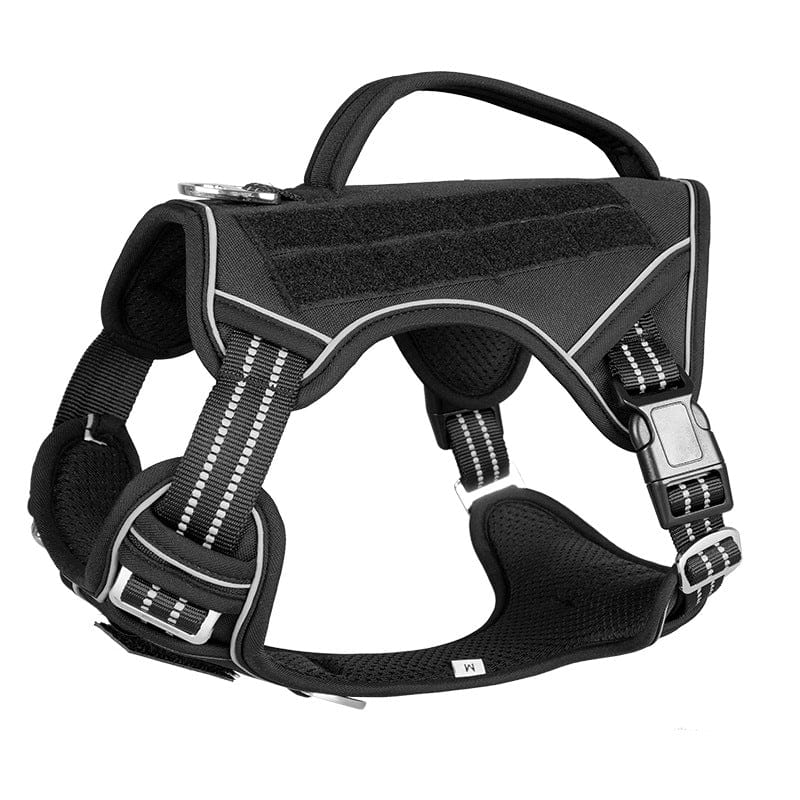 Dogs and Cats Boutique 11 Black / L Search And Rescue Patrol Working Dog Tactical Chest Strap (To Get Done)