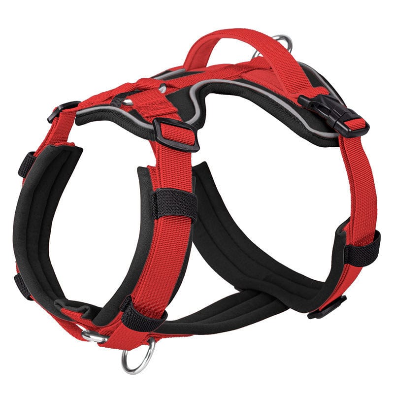 Dogs and Cats Boutique 11 Black Red / S Breathable Reflective Explosion-proof Vest Dog Harness (To Get Done)