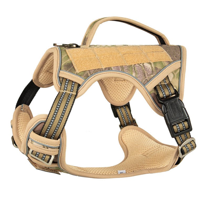 Dogs and Cats Boutique 11 Yellow Camo / L Search And Rescue Patrol Working Dog Tactical Chest Strap (To Get Done)