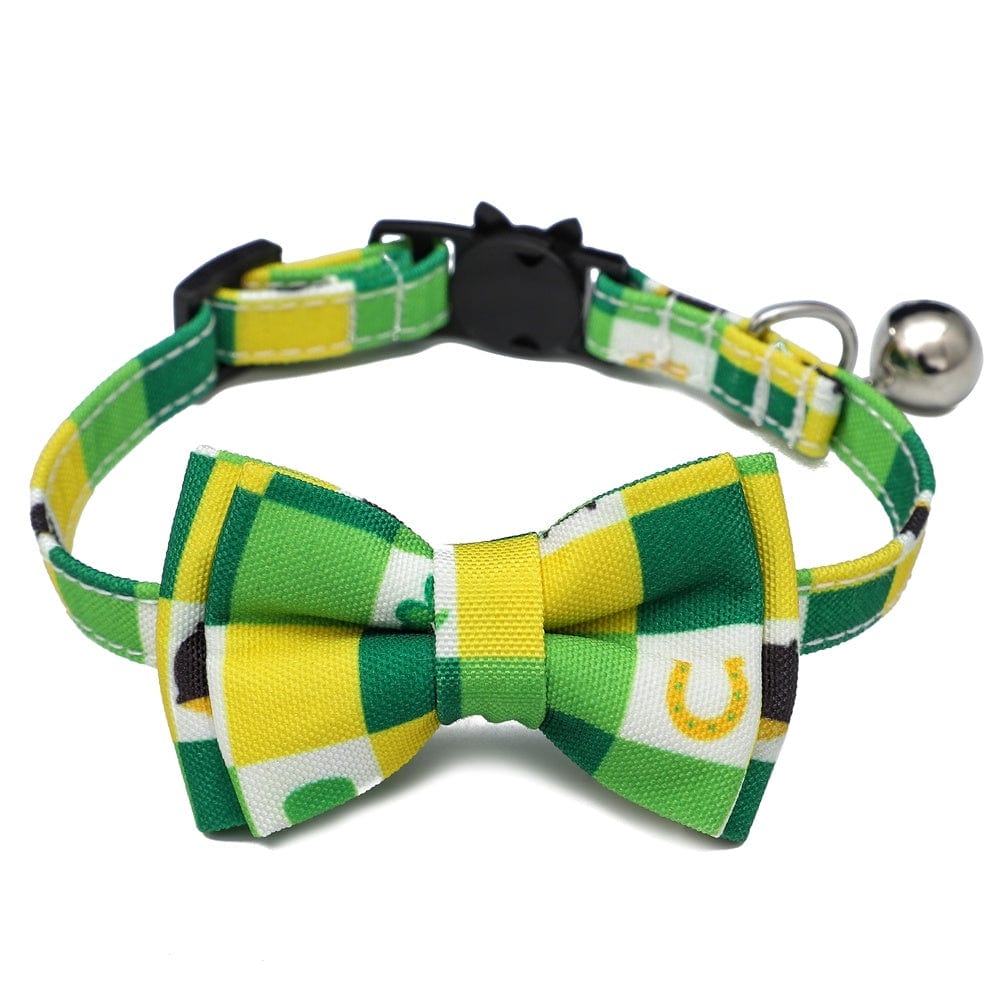 Dogs and Cats Boutique 12 1 Style / 1X28cm Irish Festival Plaid Bow Cat Collar (To Get Done)