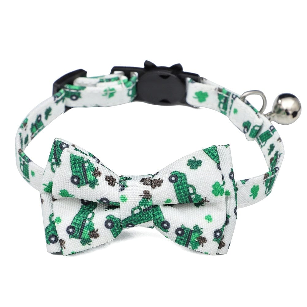 Dogs and Cats Boutique 12 5 Style / 1X28cm Irish Festival Plaid Bow Cat Collar (To Get Done)