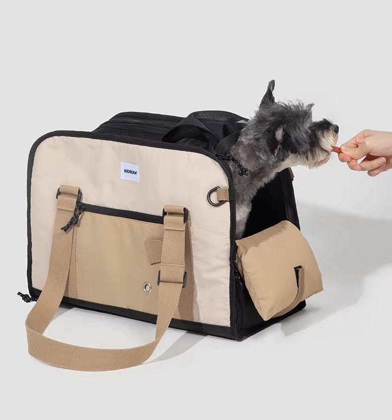 Dogs and Cats Boutique 13 45x20x32cm / Buckwheat Gray Outdoor Portable One-shoulder Crossbody Breathable Light Canvas Cat Bag Pet Bag (To Get Done)