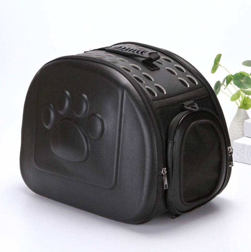 Dogs and Cats Boutique 13 Black EVA medium pet outing bag cat small dog breathable fashion portable folding out travel bag (To Get Done)