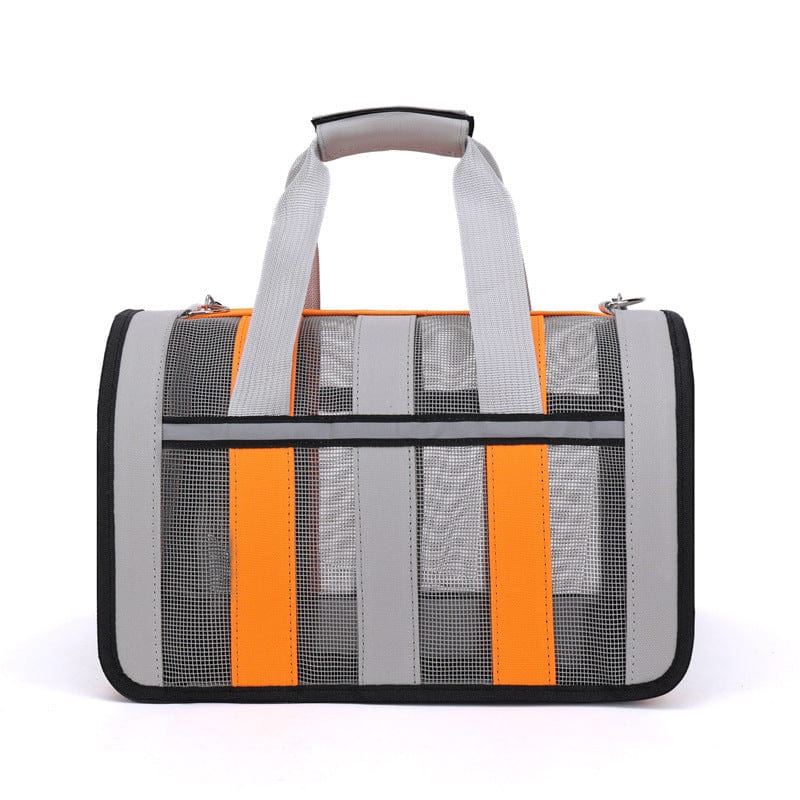 Dogs and Cats Boutique 13 Gray And Orange / L Outdoor Portable Crossbody Portable Pet Cat Bag (To Get Done)