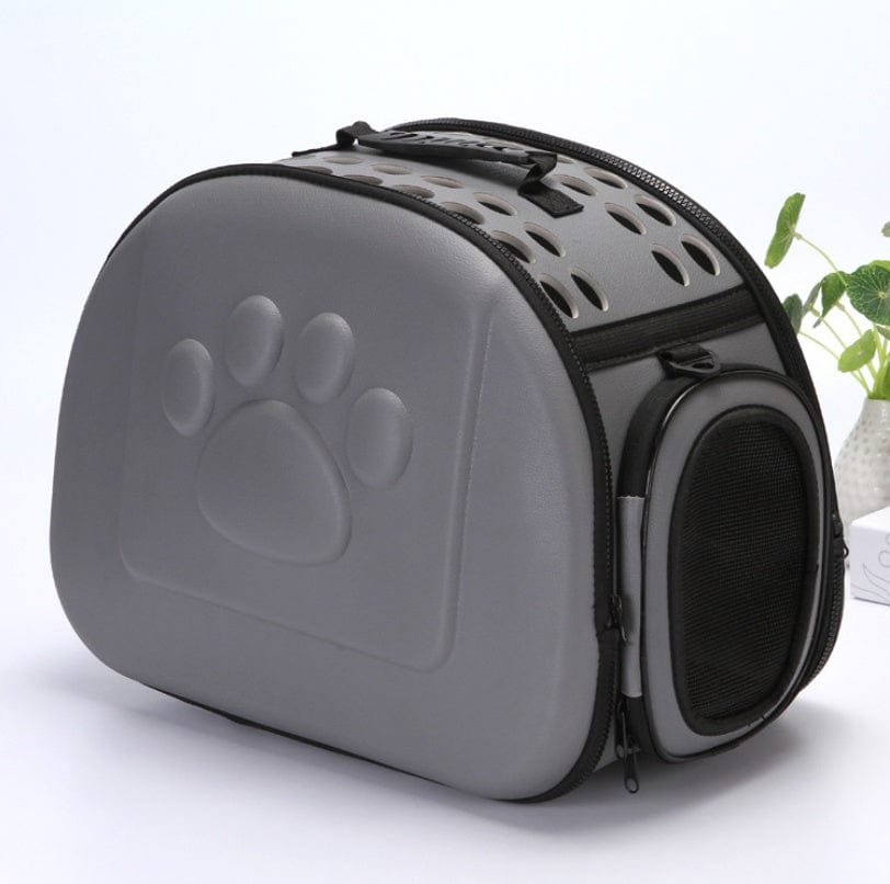 Dogs and Cats Boutique 13 Gray EVA medium pet outing bag cat small dog breathable fashion portable folding out travel bag (To Get Done)