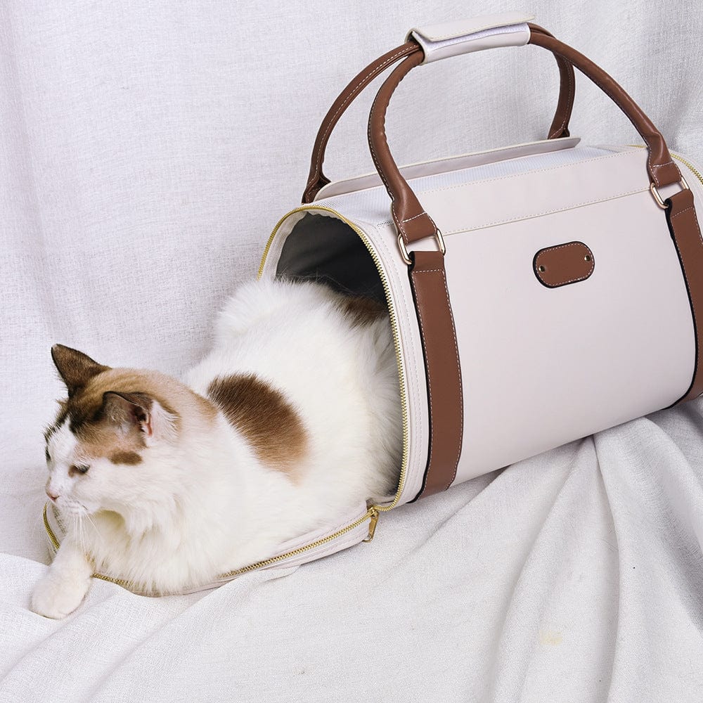 Dogs and Cats Boutique 13 White Fashion Personalized Portable Dogskin Leather Bags (To Get Done)