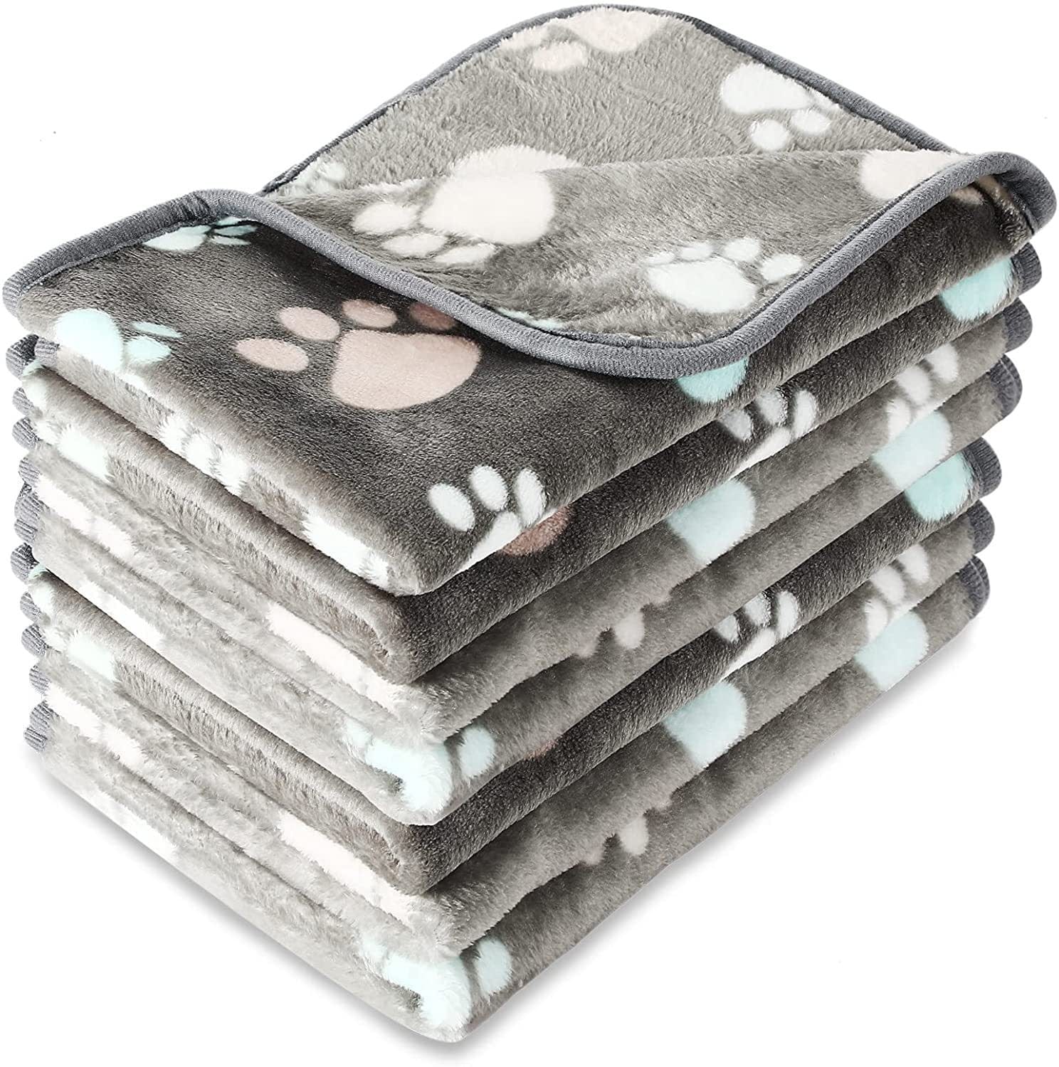 Dogs and Cats Boutique 14 Gray Dog's Paw / XXS Pet Blanket Dog Cat Coral Fleece Blanket (To Get Done)