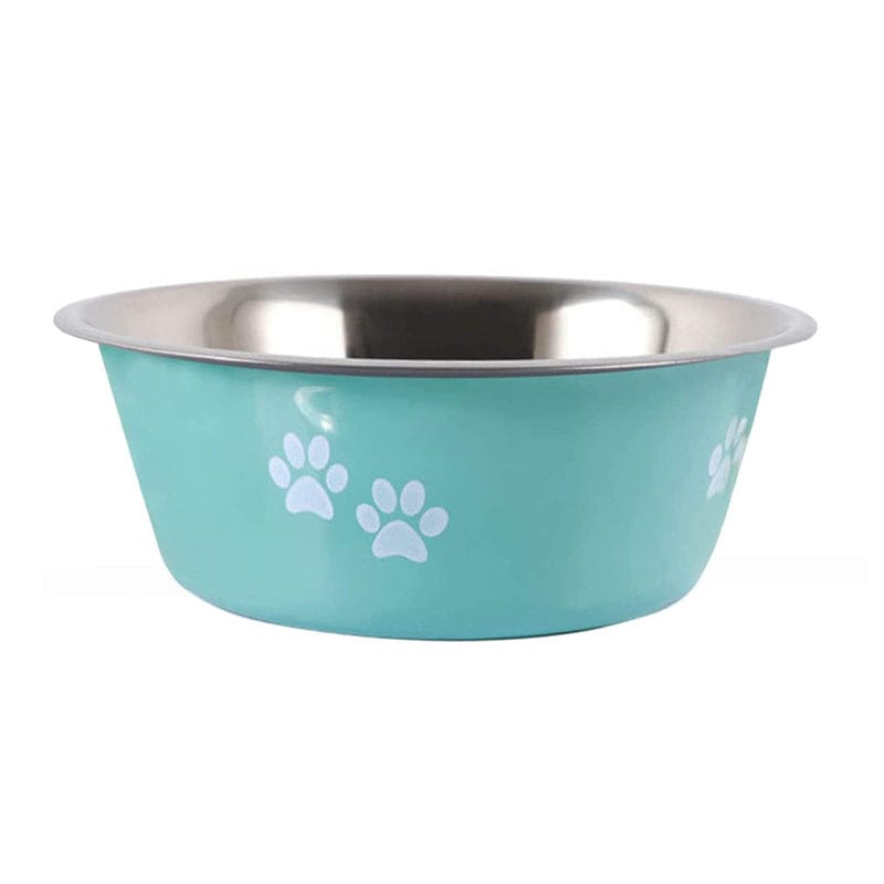 Dogs and Cats Boutique 14 Green / 13cm New Stainless Steel Printing Dog Cat Bowl (To Get Done)