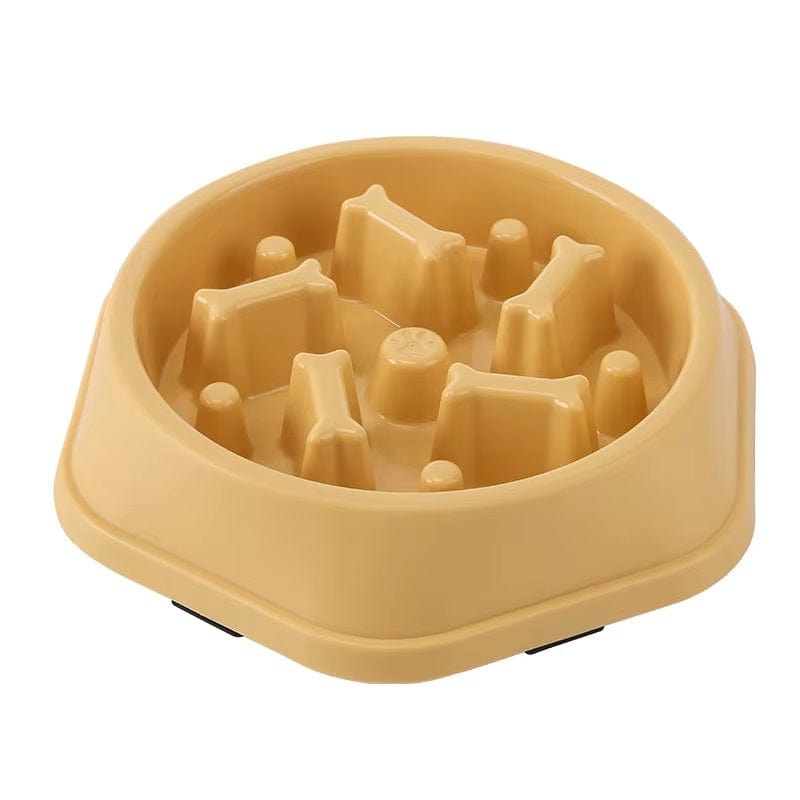 Dogs and Cats Boutique 14 Yellow Home Style Bone Choke Prevention Slow Food Bowl Dog Bowl (To Get Done)