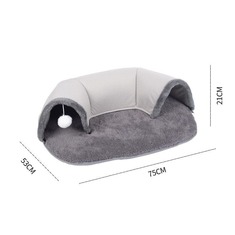 Dogs and Cats Boutique 16 Oval Tunnel Cat Nest / 75x53x21CM Autumn And Winter Cat Nest Cat Tunnel Plush (To Get Done)