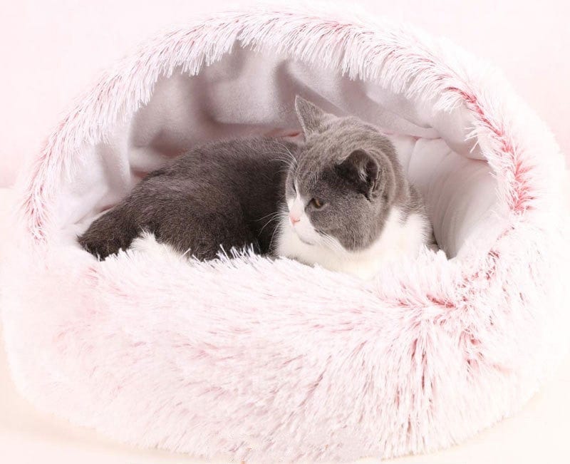 Dogs and Cats Boutique 16 Pink / 100x100cm Crystal velvet warm round half-pack cat litter (To Get Done)