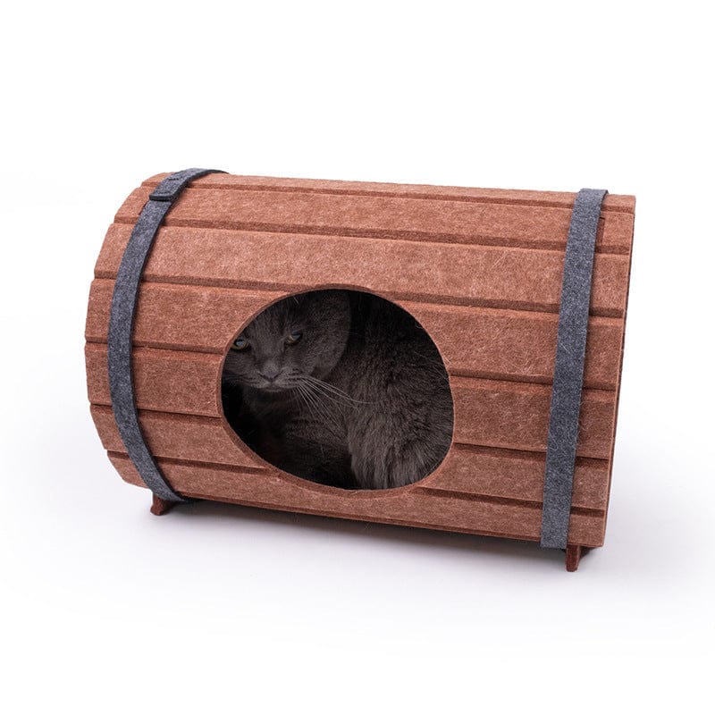 Dogs and Cats Boutique 16 Wine Barrel Pet Bed Assembled Wine Barrel Pet Bed Felt Board Cat Nest (To Get Done)