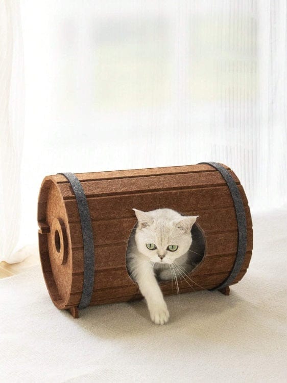 Dogs and Cats Boutique 16 Wine Barrel Pet Bed Multifunctional Wine Barrel Cat Bed & Scratcher House