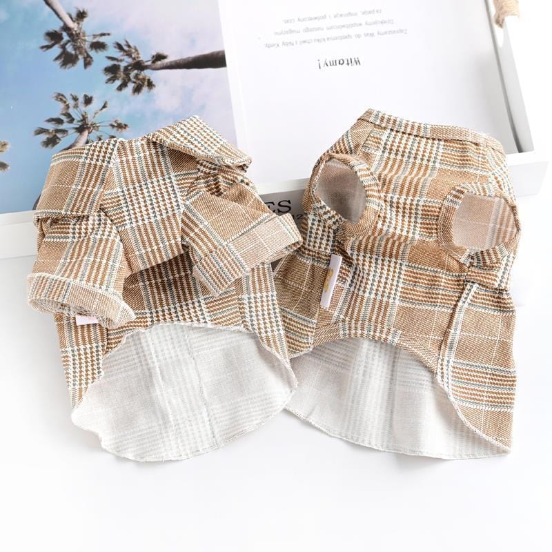 Dogs and Cats Boutique 3 Plaid Bowknot Dog Clothes