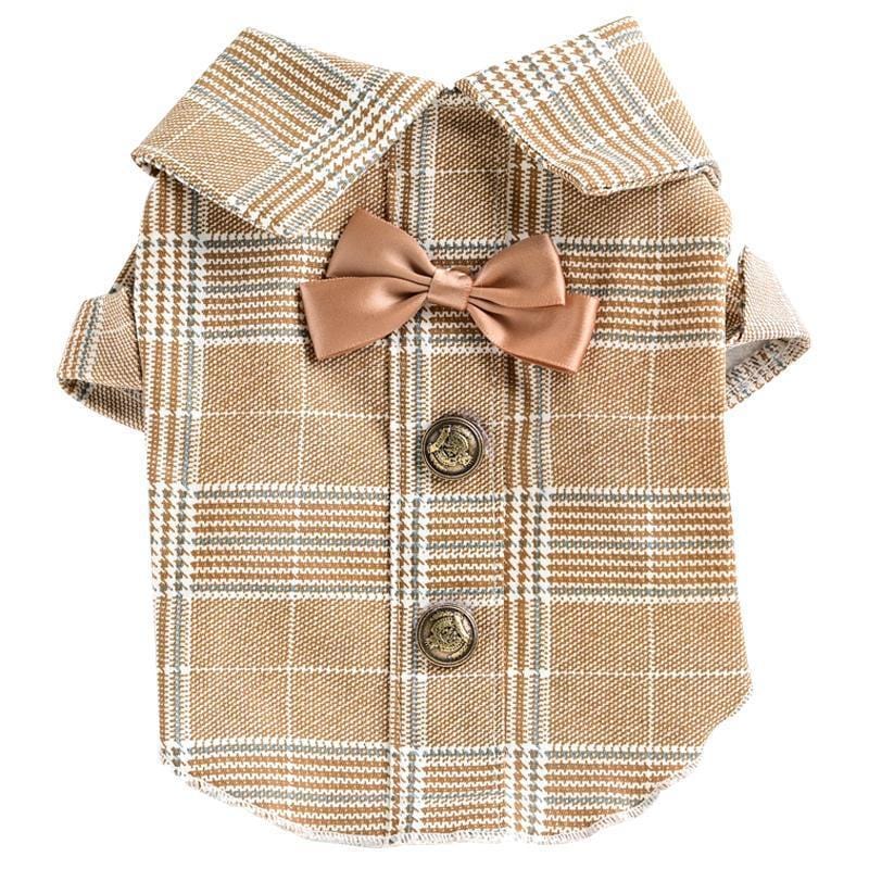 Dogs and Cats Boutique 3 Plaid Bowknot Dog Clothes