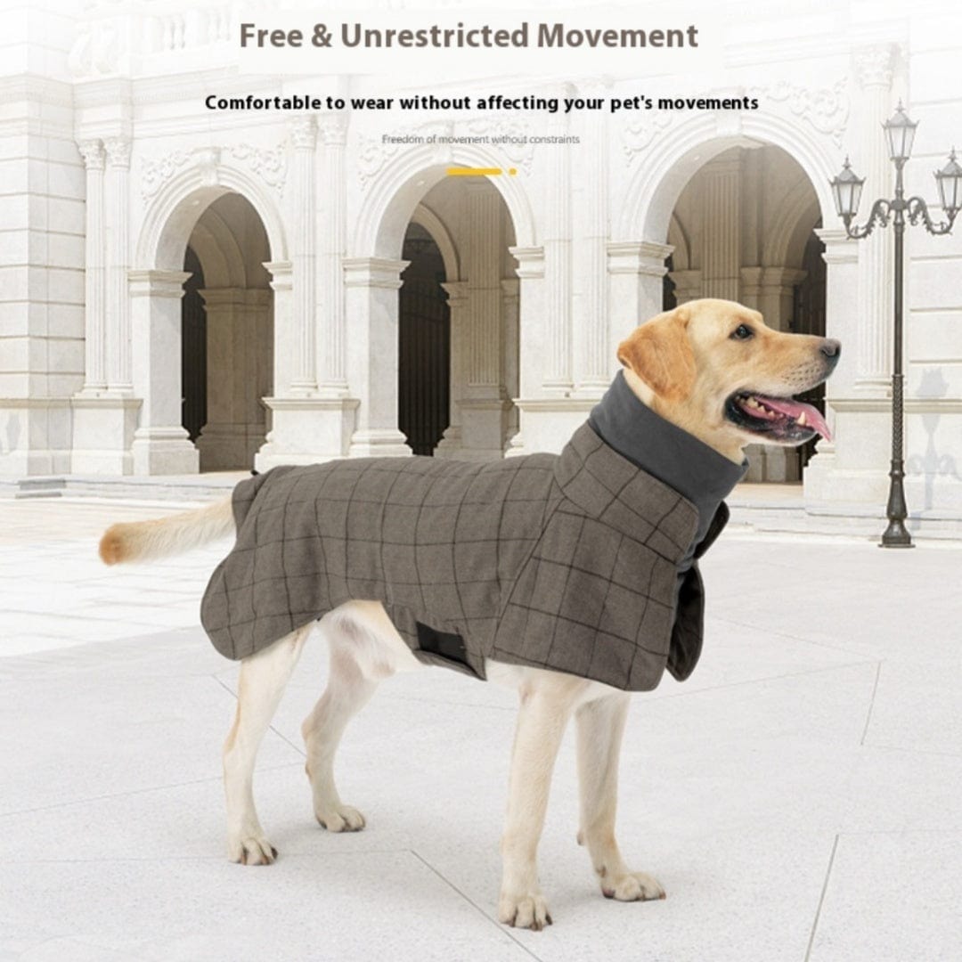 Dogs and Cats Boutique 5 Dog Cotton Clothing British Style Dog Suit Vest Cold-proof Warm Dog Clothes Dog Cloak (To Get Done)