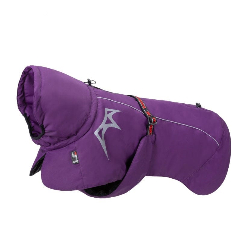 Dogs and Cats Boutique 5 Purple / Back Length 25cm Pet Dog Cotton-padded Clothes Autumn And Winter Waterproof Warm With Velvet (To Get Done)