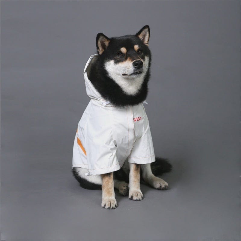 Dogs and Cats Boutique 5 Tide Brand Windproof Rainproof Reflective Space Suit Pet Raincoat (To Get Done)