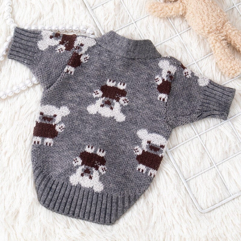 Dogs and Cats Boutique 6 Bear Print Pet Sweater