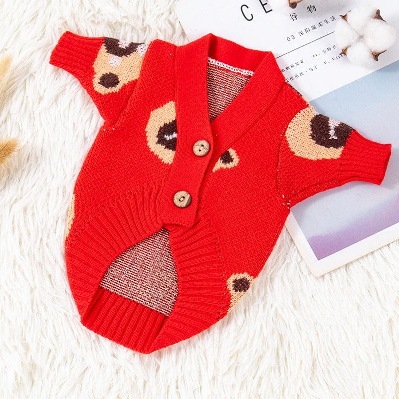 Dogs and Cats Boutique 6 Bear Print Pet Sweater