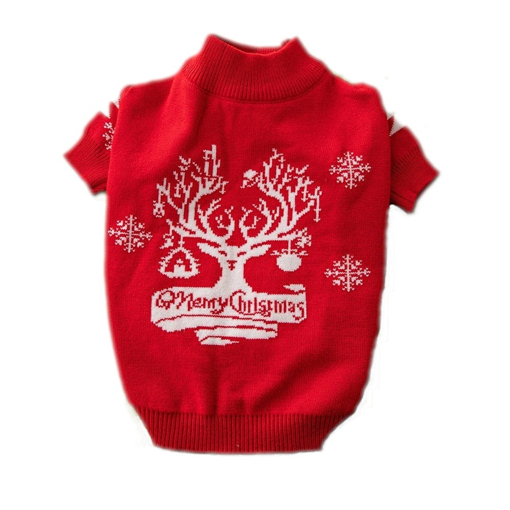 Dogs and Cats Boutique 6 Christmas Tree / XS Christmas Tree Elk Christmas Dog Sweater (To Get Done)