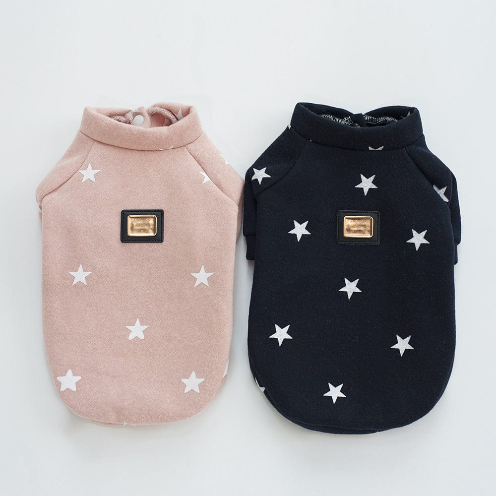 Dogs and Cats Boutique 6 Cozy Star-Print Dog Pullover