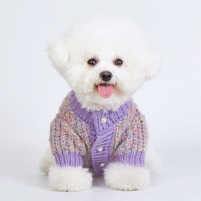 Dogs and Cats Boutique 6 Dog Clothes Sweater Soft Glutinous Bean Cardigan (To Get Done)