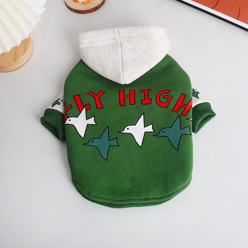 Dogs and Cats Boutique 6 Green Without Elasticity / 2XL Teddy Winter Hoodie Warm Green (To Get Done)