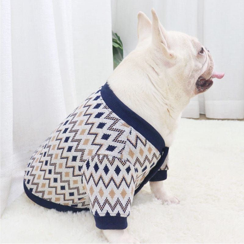 Dogs and Cats Boutique 6 Navy Blue / 2XL Fashion Pet Dog Short Knitted Cardigan (To Get Done)