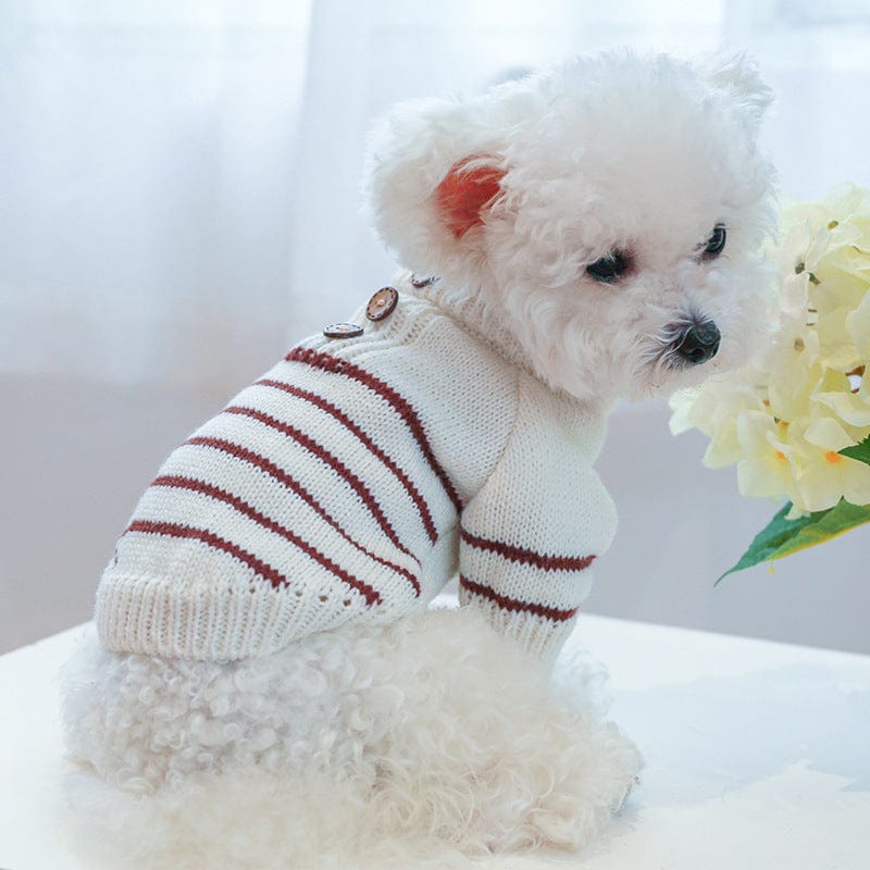 Dogs and Cats Boutique 6 White Coffee / XS Dog And Cat Warm And Warm Two-piece Clothing (To Get Done)