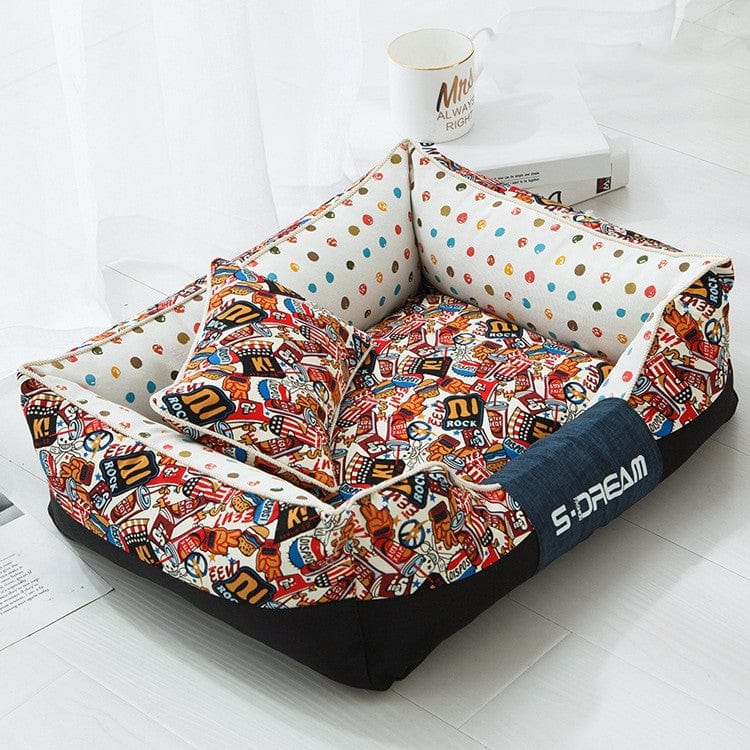 Dogs and Cats Boutique 9 Cola / No small pillows / L New House Dogs Product Bed Accessories Pets Cats Mat (To Get Done)