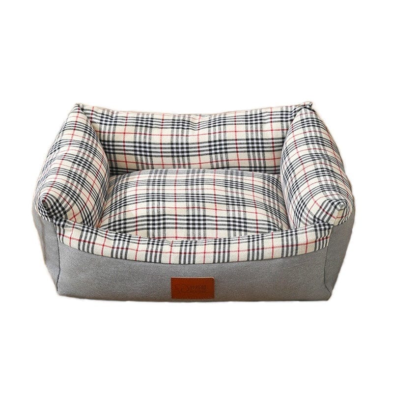 Dogs and Cats Boutique 9 Light Gray / S PlaidPaws Pet Bed Lounger