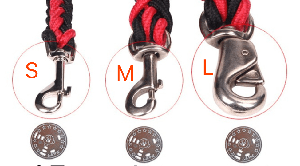 Dogs and Cats Boutique 10 Heavy Duty Metal Clasp Braided Dog Leash