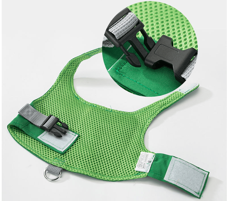 Dogs and Cats Boutique 11 Green Dino Puppy Harness Set