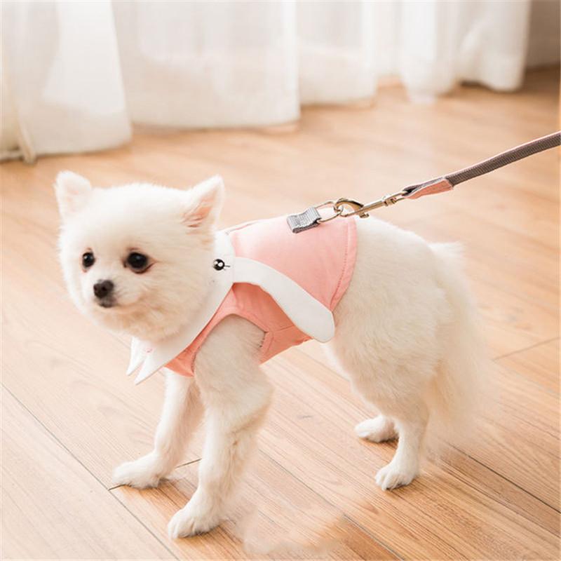 Dogs and Cats Boutique 11 Pink Rabbit Harness Set