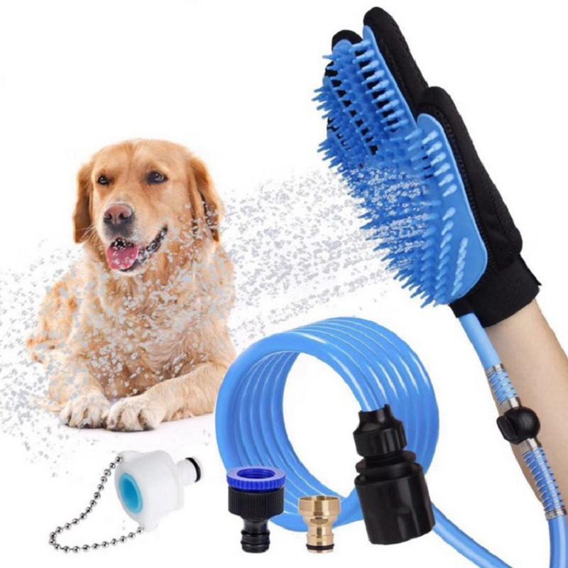 Dogs and Cats Boutique 14 Blue One Handed Pet Bathing Tool