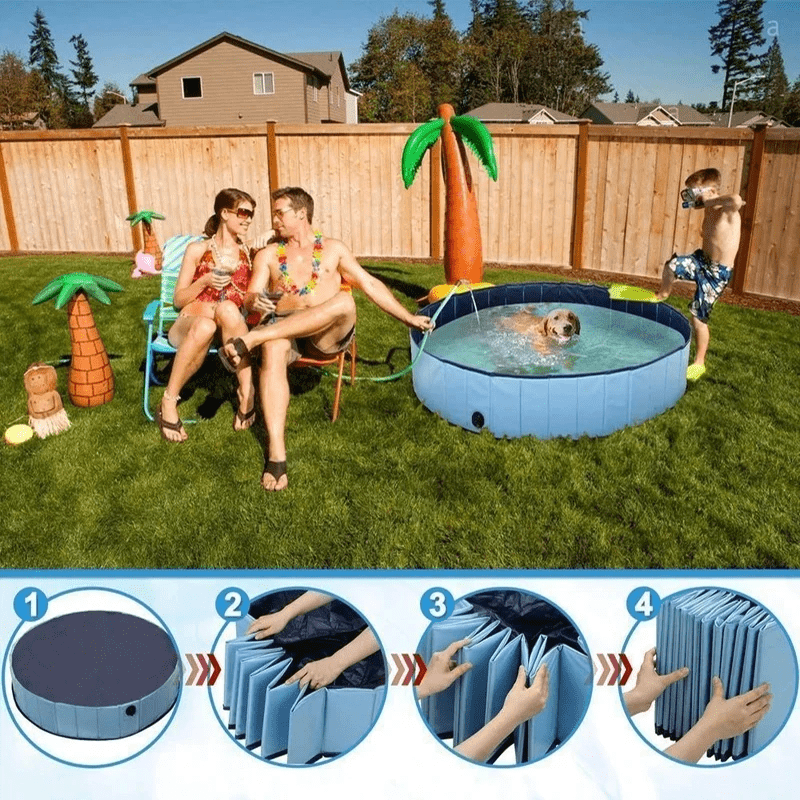 Dogs and Cats Boutique 14 Foldable Pet Dog Swimming Pool Shower Bath Pool