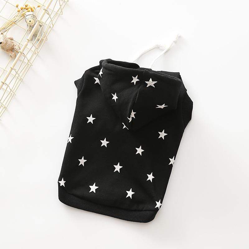 Dogs and Cats Boutique 2 Black / M Star Printed Dog Hoodie