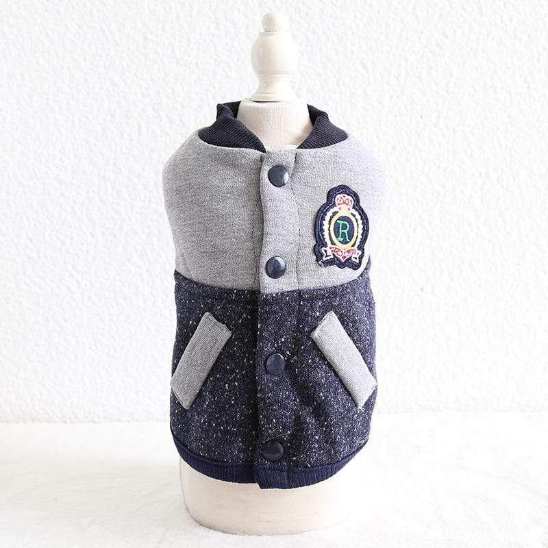 Dogs and Cats Boutique 2 Blue / M Baseball Dog Coat