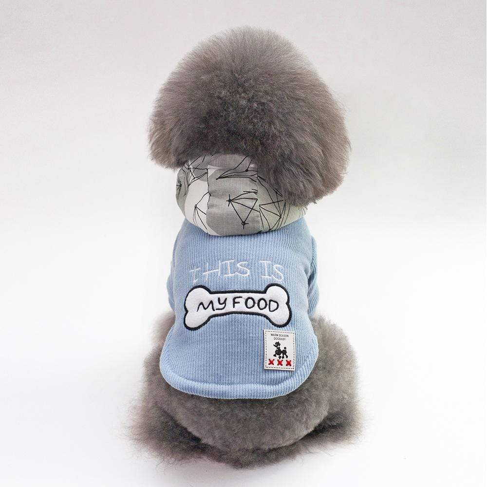 Dogs and Cats Boutique 2 Blue / S This Is My food Dog Hoodie