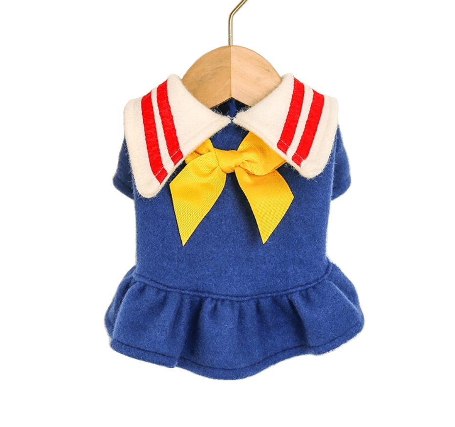 Dogs and Cats Boutique 2 Blue / XS Striped Pet Princess Dress