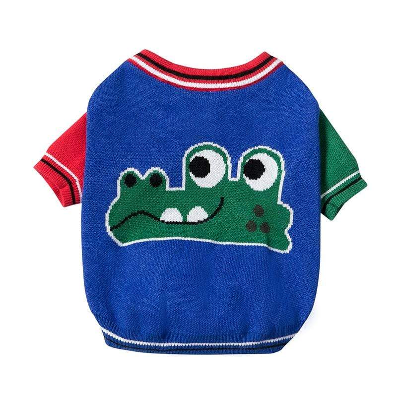 Dogs and Cats Boutique 2 Blue / XXS Crocodile Warm Dog Sweater