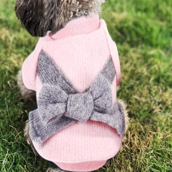 Dogs and Cats Boutique 2 Bowknot Back Knitted Sweater