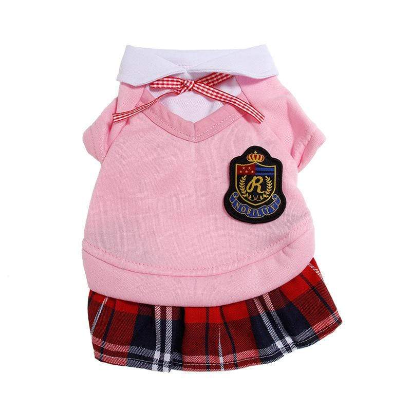 Dogs and Cats Boutique 2 Female skirt / Pink / XS Plaid Dog Skirt Dress