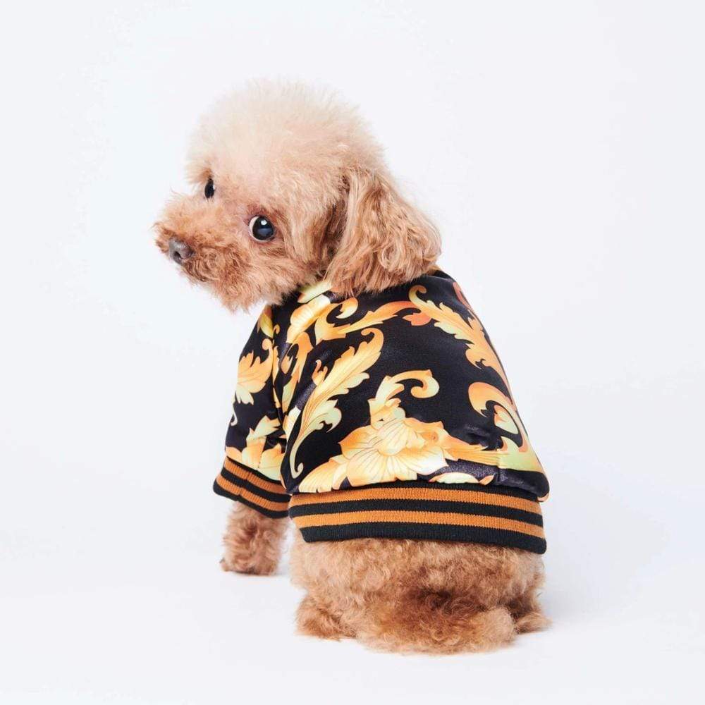 Dogs and Cats Boutique 2 Gold / M Golden Printed Dog Jacket