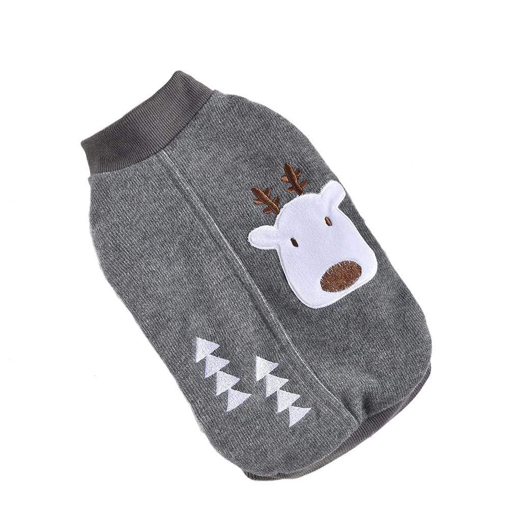 Dogs and Cats Boutique 2 Grey / S Bear Embroidered Fleece Dog Jacket