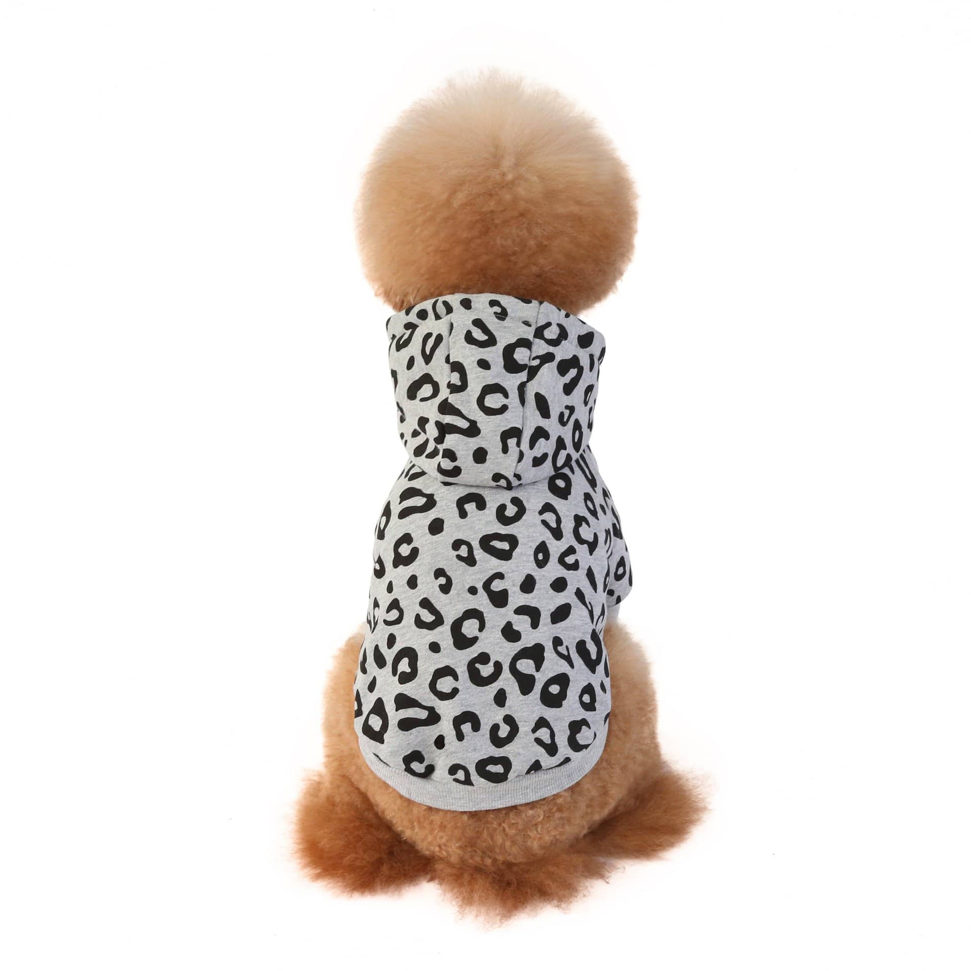 Dogs and Cats Boutique 2 Grey / S Leopard Dog Hoodie