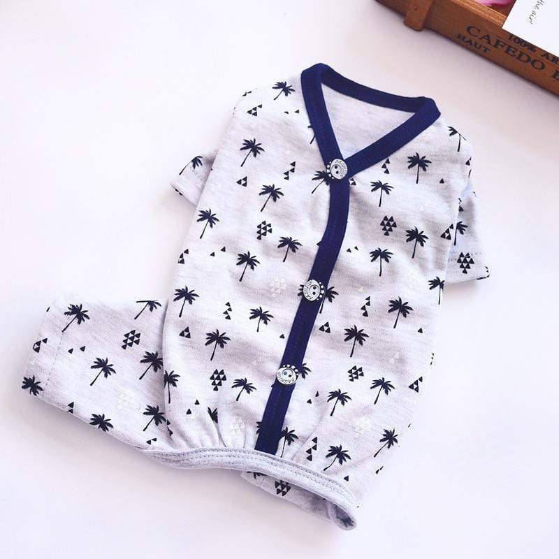 Dogs and Cats Boutique 2 Leaf Printed Dog Jumpsuit