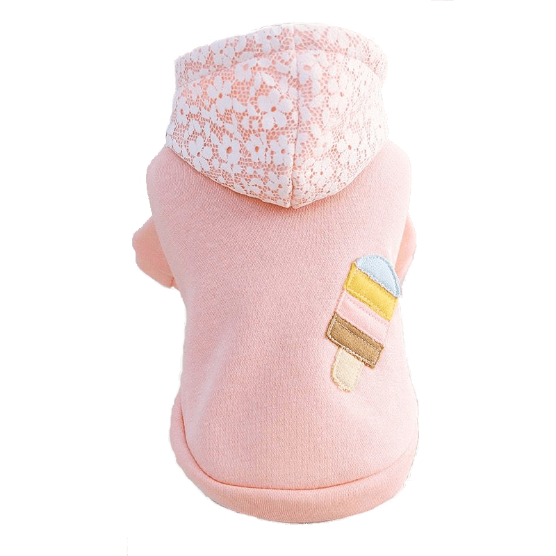 Dogs and Cats Boutique 2 Pink / 8 Teddy Lace Hoodie